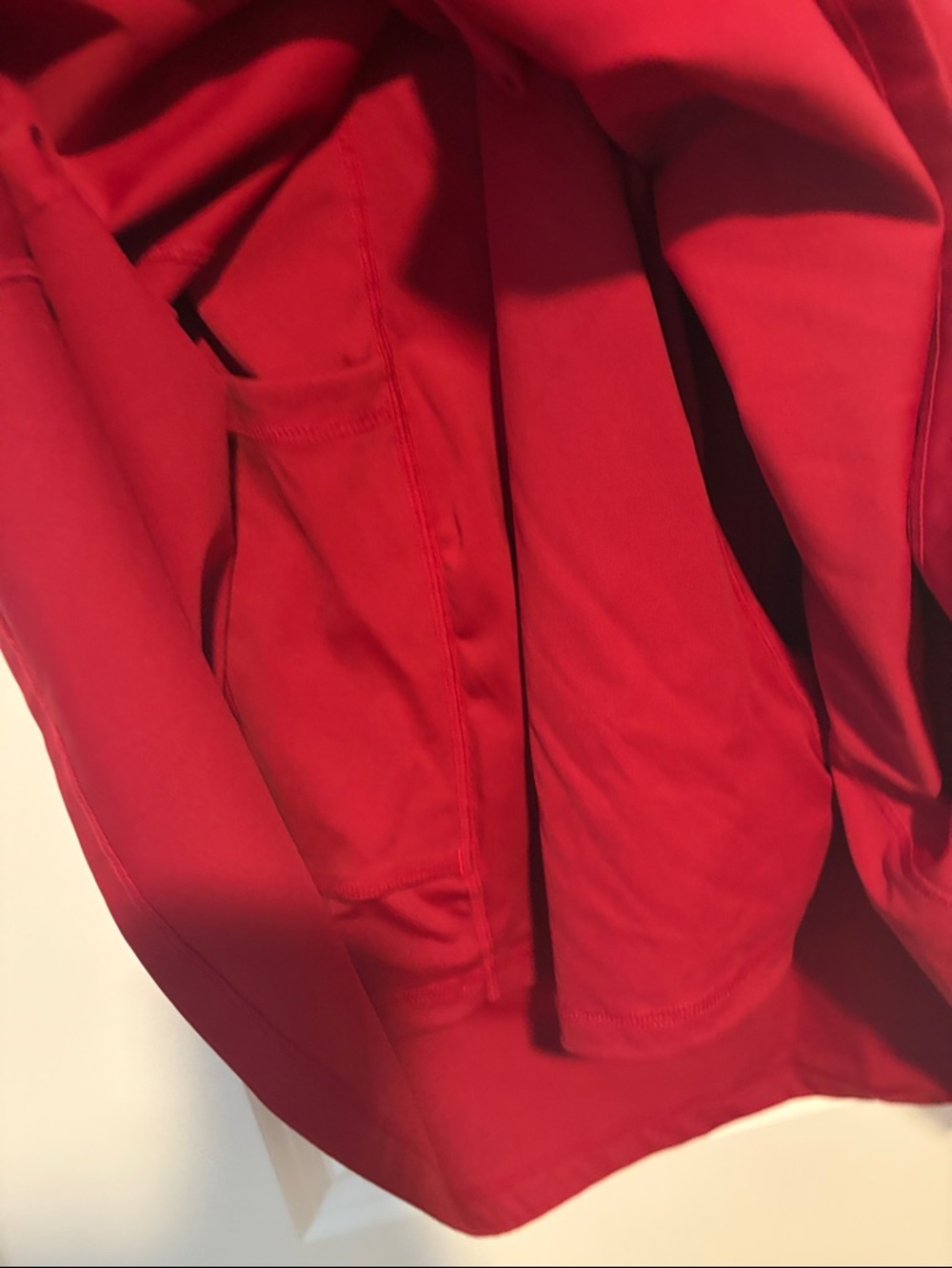 Womens Red Athletic Adjustable Dress with attached shorts & pockets size 2X - Picture 3 of 4